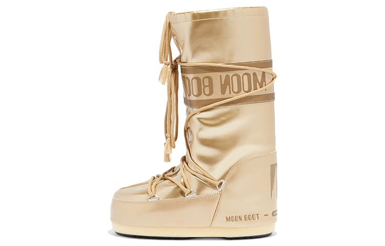 Moon Boot Icon Height Increasing Crew Snow Boots Unisex Gold