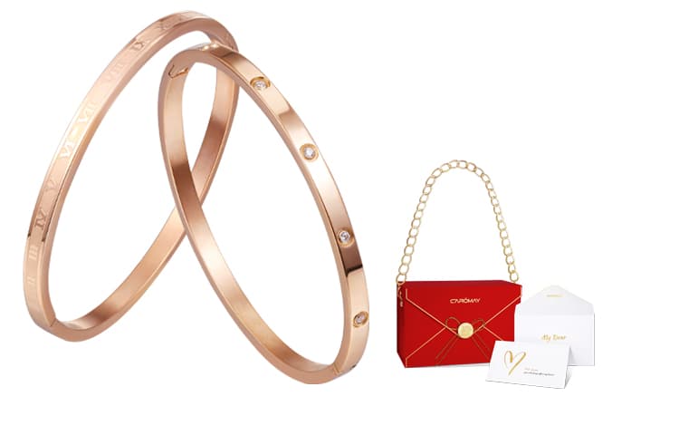 Женские браслеты CAROMAY из розового золота