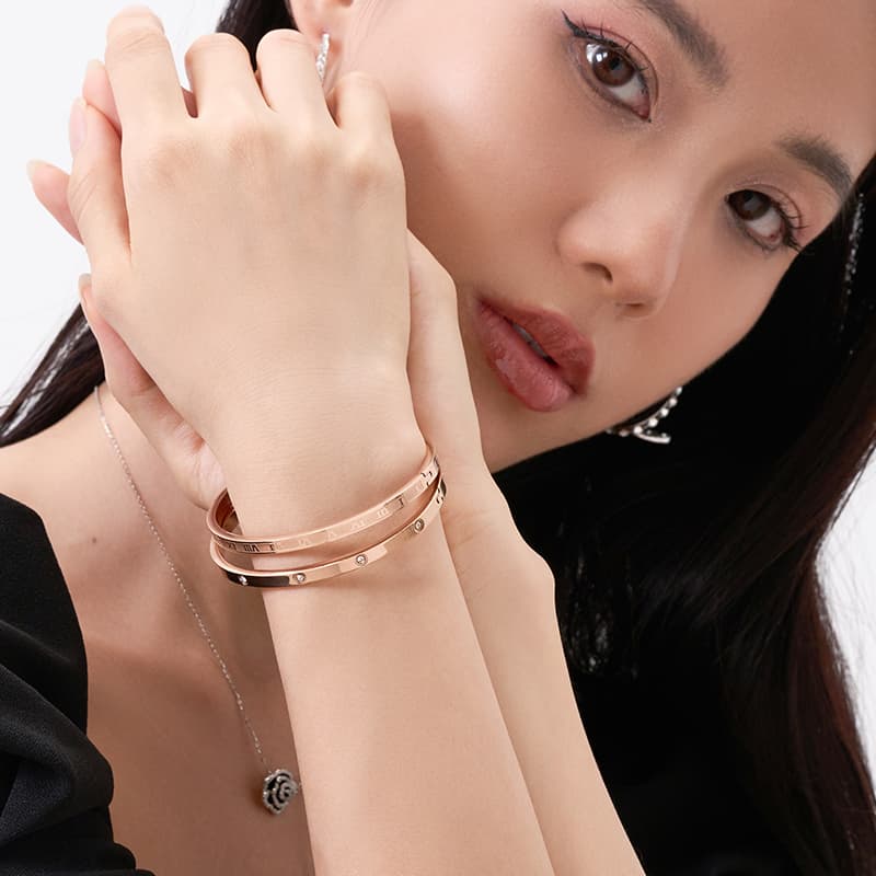 Женские браслеты CAROMAY из розового золота