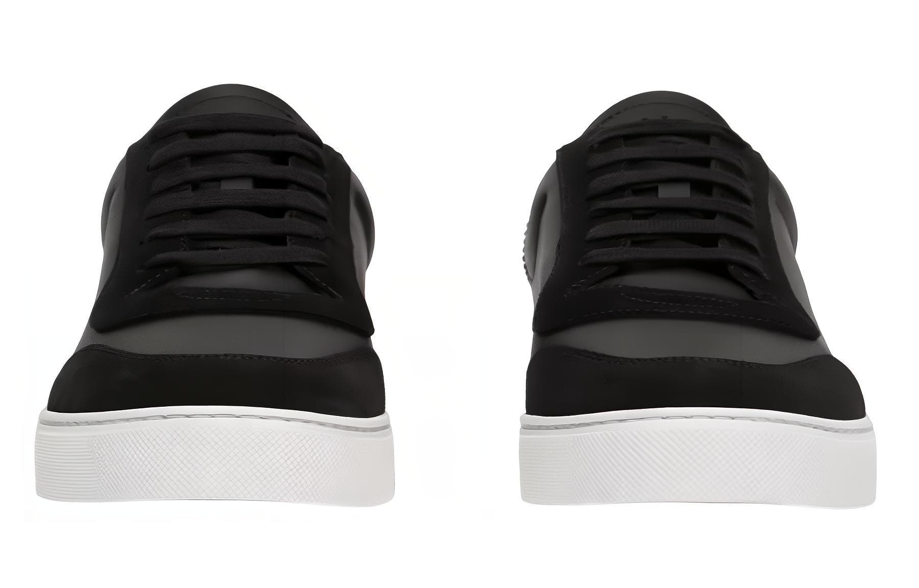 Burberry Кожаные Замшевые и Хлопковые Кроссовки в Винтажную клетку Черные