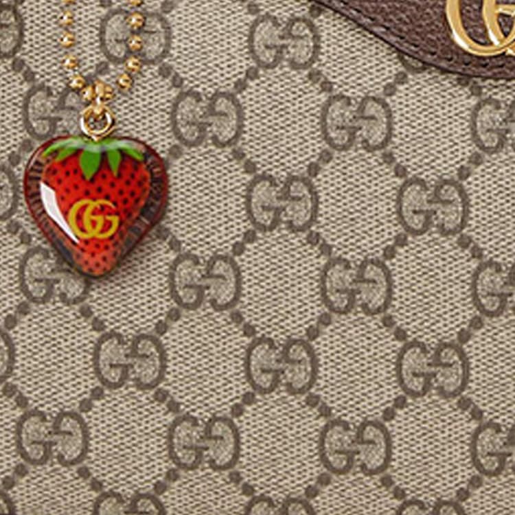 Женская сумка через плечо GUCCI Ophidia Monogram из холста с кожаной отделкой, сумка через плечо, сумка через плечо
