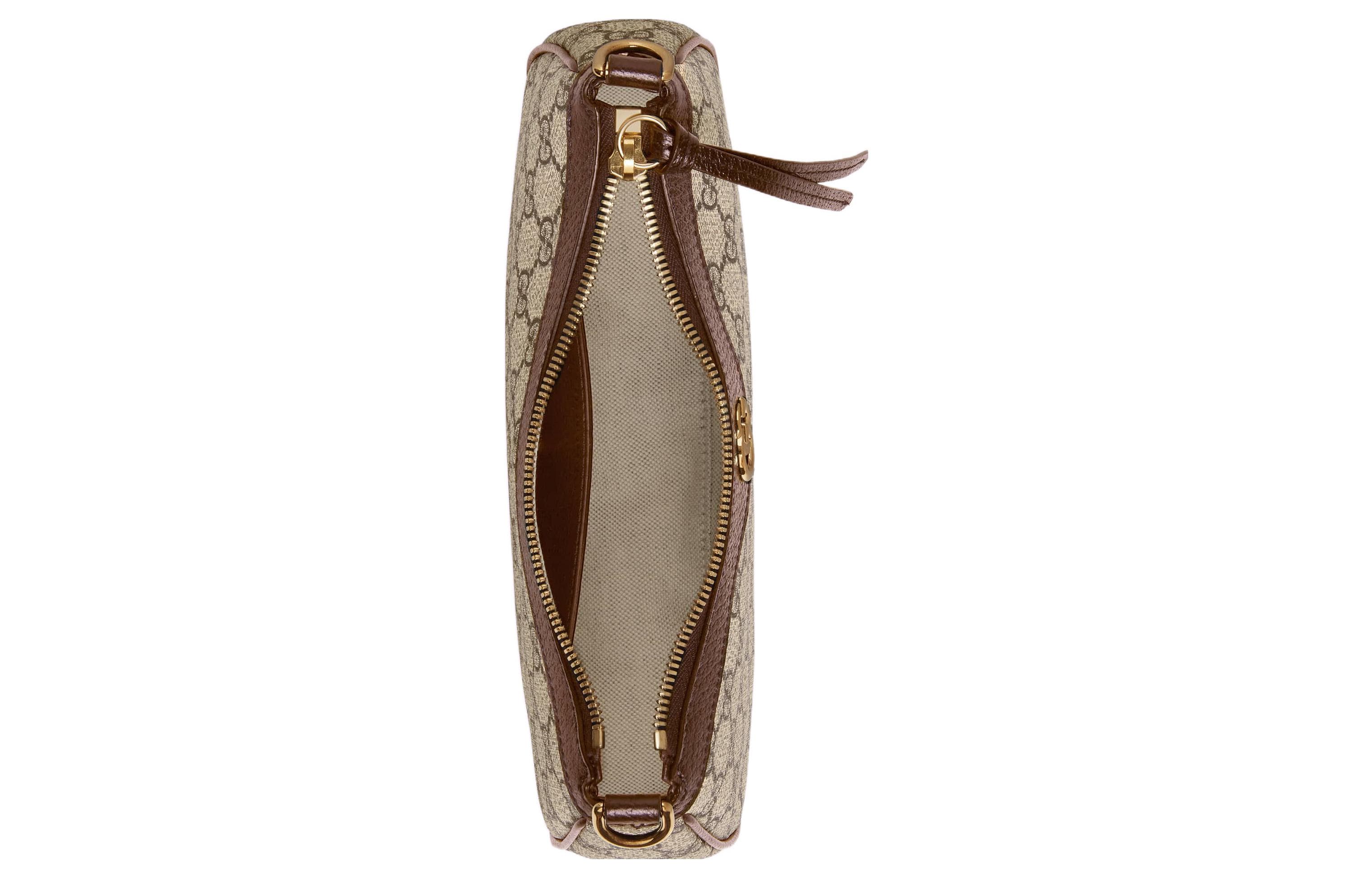 Женская сумка через плечо GUCCI Ophidia Monogram из холста с кожаной отделкой, сумка через плечо, сумка через плечо