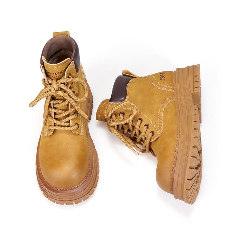 Желтые ботинки Joy&Mario, 18 см, женские ботинки Martin, 4 см