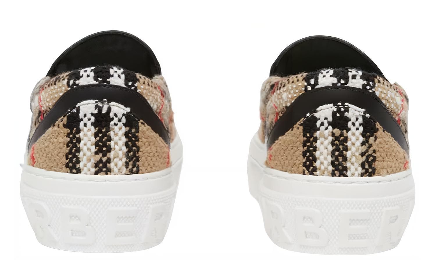 Слипоны Burberry в винтажную клетку