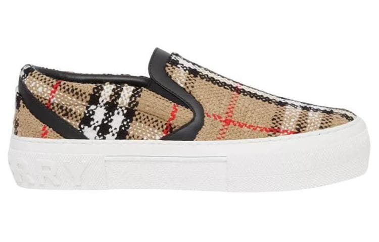 Слипоны Burberry в винтажную клетку