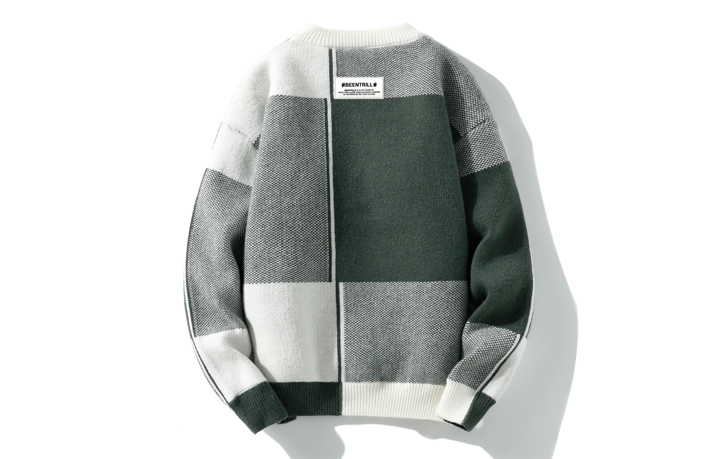 BEENTRILL Свитер унисекс Армейский Зеленый