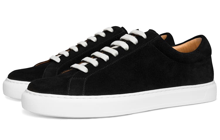 THOM WILLS Замшевая повседневная обувь Низкая обувь для скейтборда Мужская черная