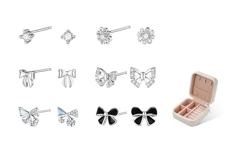 Женские медные и серебряные серьги-гвоздики DAISY BEAUTY