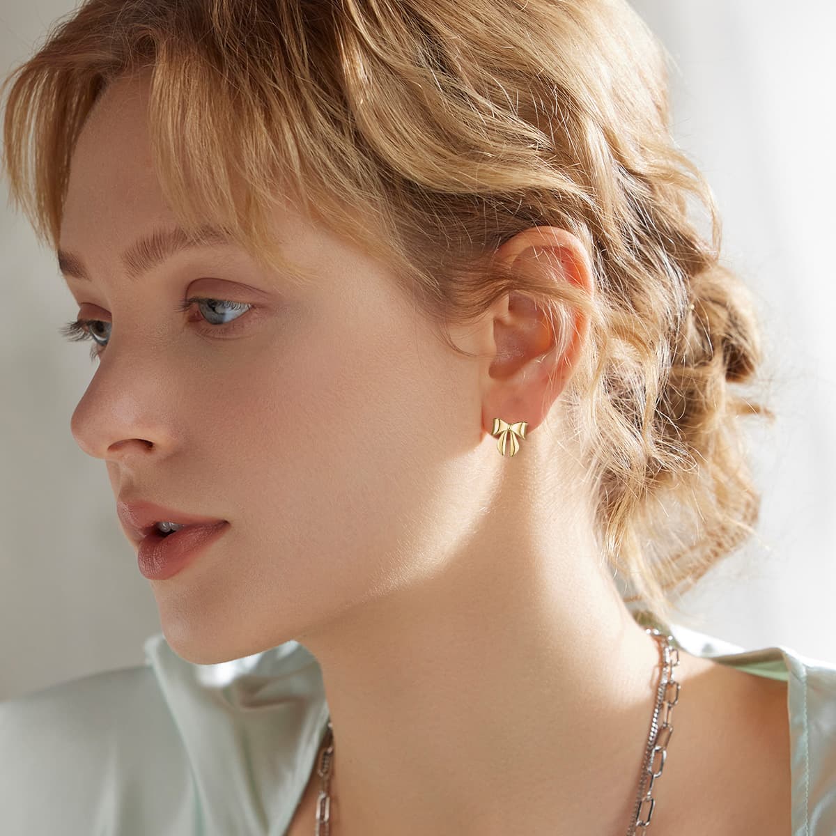 Женские медные и серебряные серьги-гвоздики DAISY BEAUTY