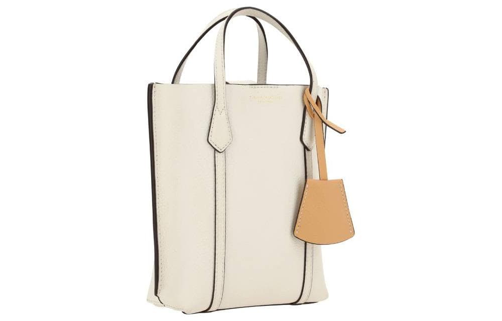 TORY BURCH Perry кожаная большая сумка с тиснением Сумка для покупок Сумка через плечо Сумка через плечо Мини-женская сумка цвета слоновой кости