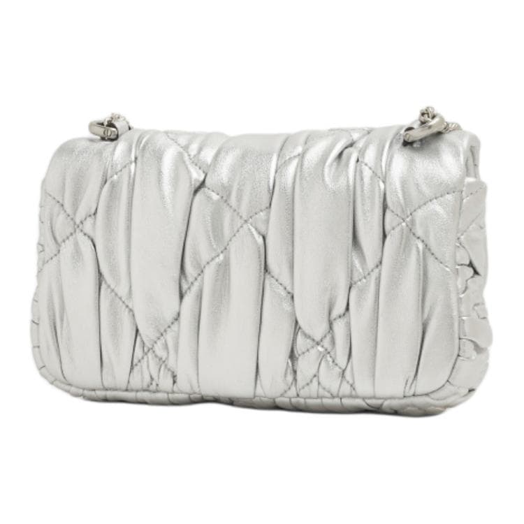 TORY BURCH Kira Металлическая блестящая кожаная сумка наппа через плечо, сумка через плечо Мини женская серебристая