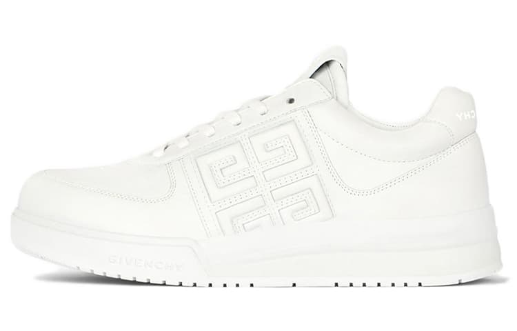 Givenchy White G4 Leather Low-Top Sneakers