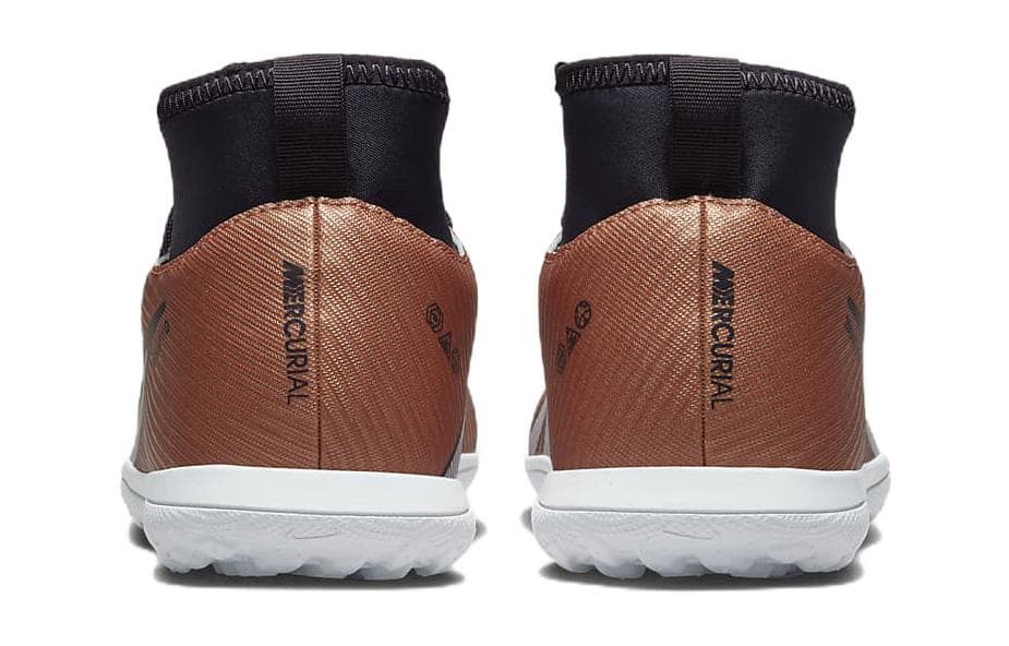 Противоскользящие амортизаторы Nike, устойчивые к истиранию. Детские футбольные бутсы средней высоты, металлические, медные.