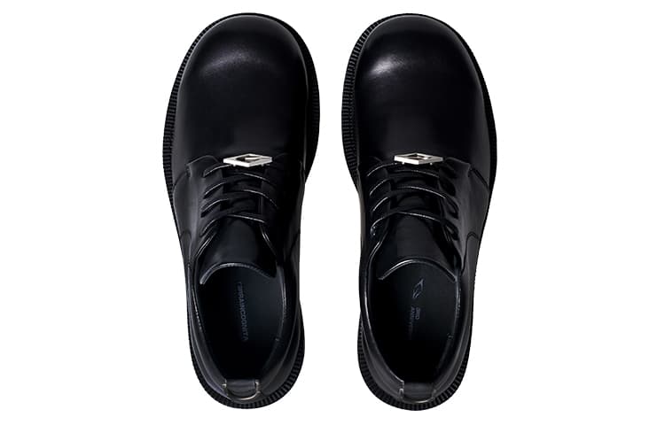 TERRA INCOGNITA Мужские повседневные кожаные туфли-дерби с круглым носком, черные