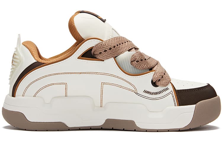 Champion Essentials Collection Низкие туфли для скейтборда Мужские Белый Шоколад Коричневый