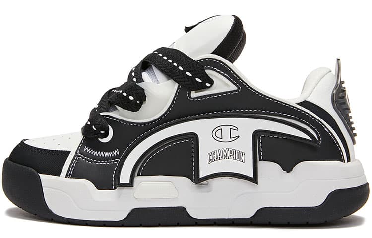 Champion Low top Skateboard Shoes Men's Black White
