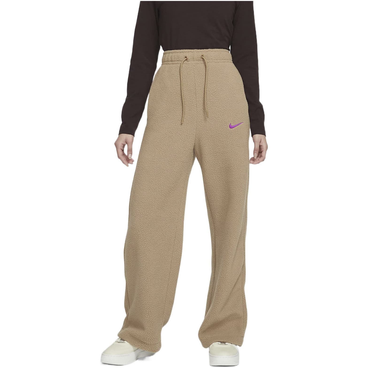 Женские вязаные спортивные штаны цвета хаки Nike