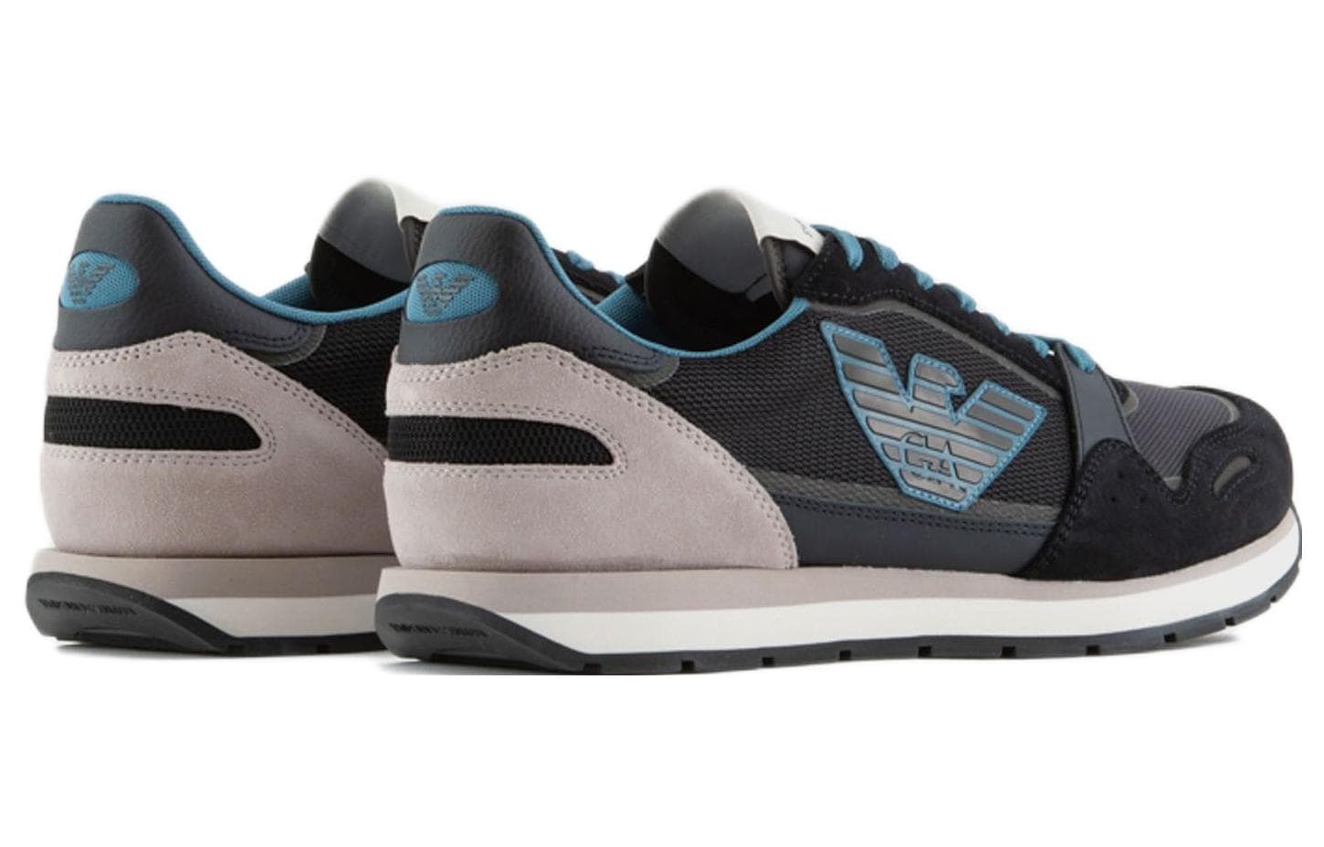 EMPORIO ARMANI Low Top Спортивная повседневная обувь Мужская Синий Серый