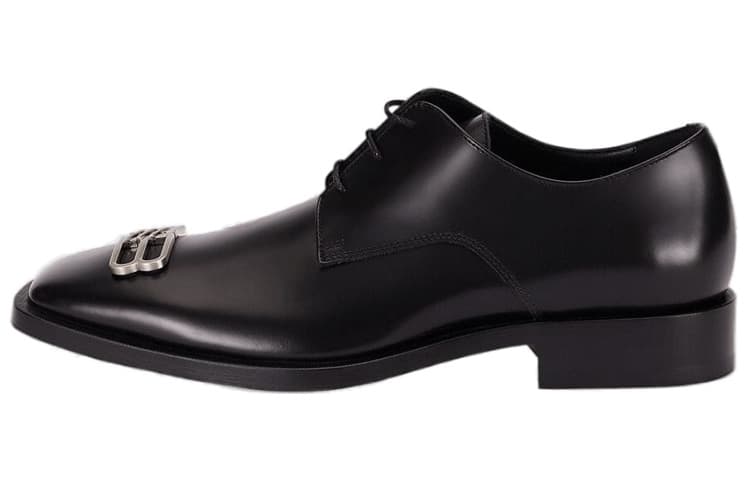 Balenciaga Rim Derby Leather Shoes 'Black'