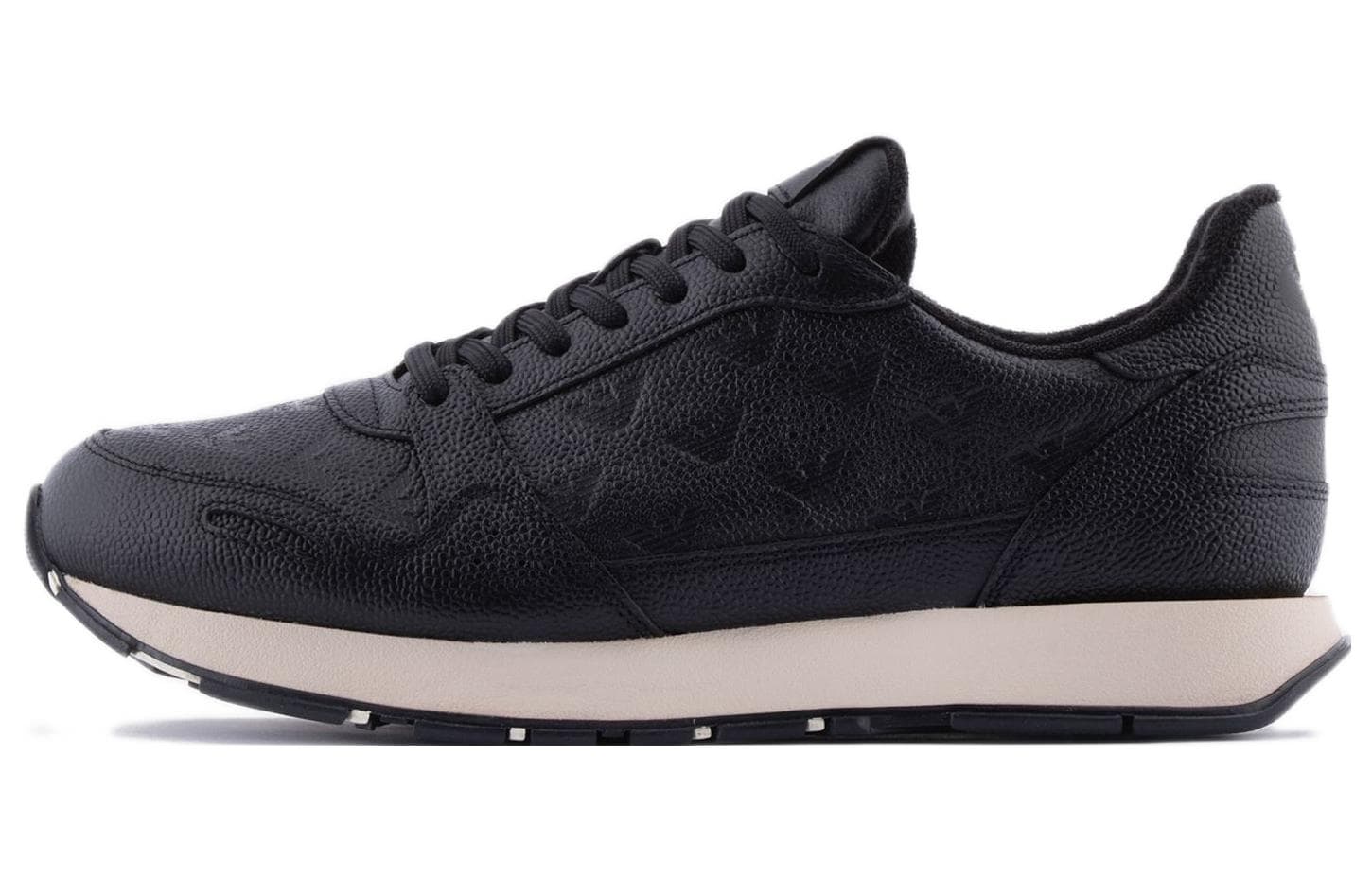 EMPORIO ARMANI Cushioning Low-Top Sports Casual Shoes Men's Black