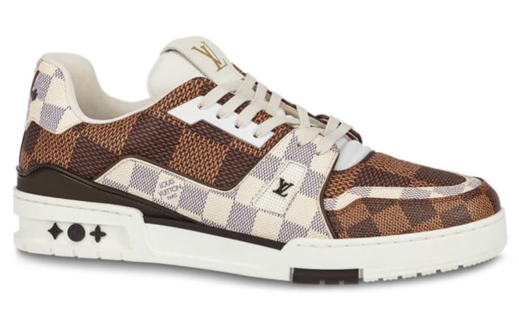LOUIS VUITTON Кроссовки Lv Trainer 'Коричнево-белая клетка'