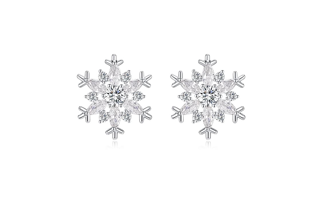 MCK 925 Sterling Silver Needle Stud Earrings Women's
