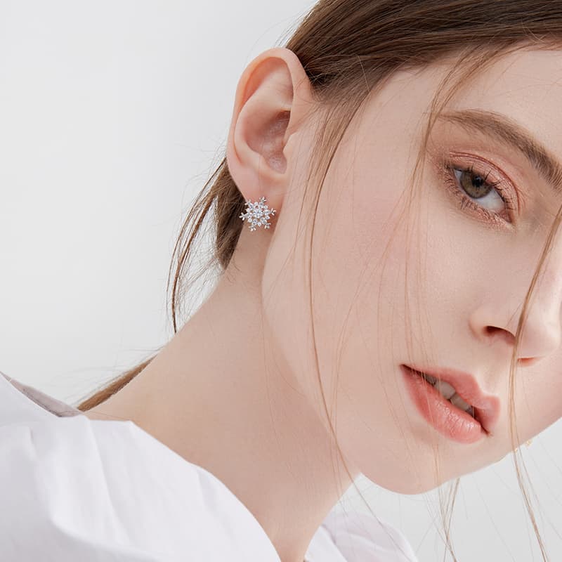 Женские серьги-гвоздики с иглами из стерлингового серебра MCK 925 пробы