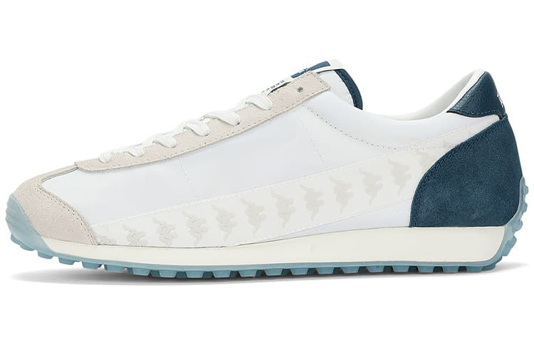 Kappa Slip Resistant, Abrasion Resistant, Lightweight Low Top Running Shoes Unisex White Blue