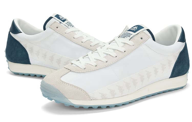 Kappa Противоскользящие, устойчивые к истиранию, легкие кроссовки с низким верхом Унисекс Белый Синий