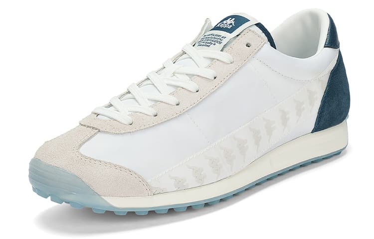 Kappa Противоскользящие, устойчивые к истиранию, легкие кроссовки с низким верхом Унисекс Белый Синий