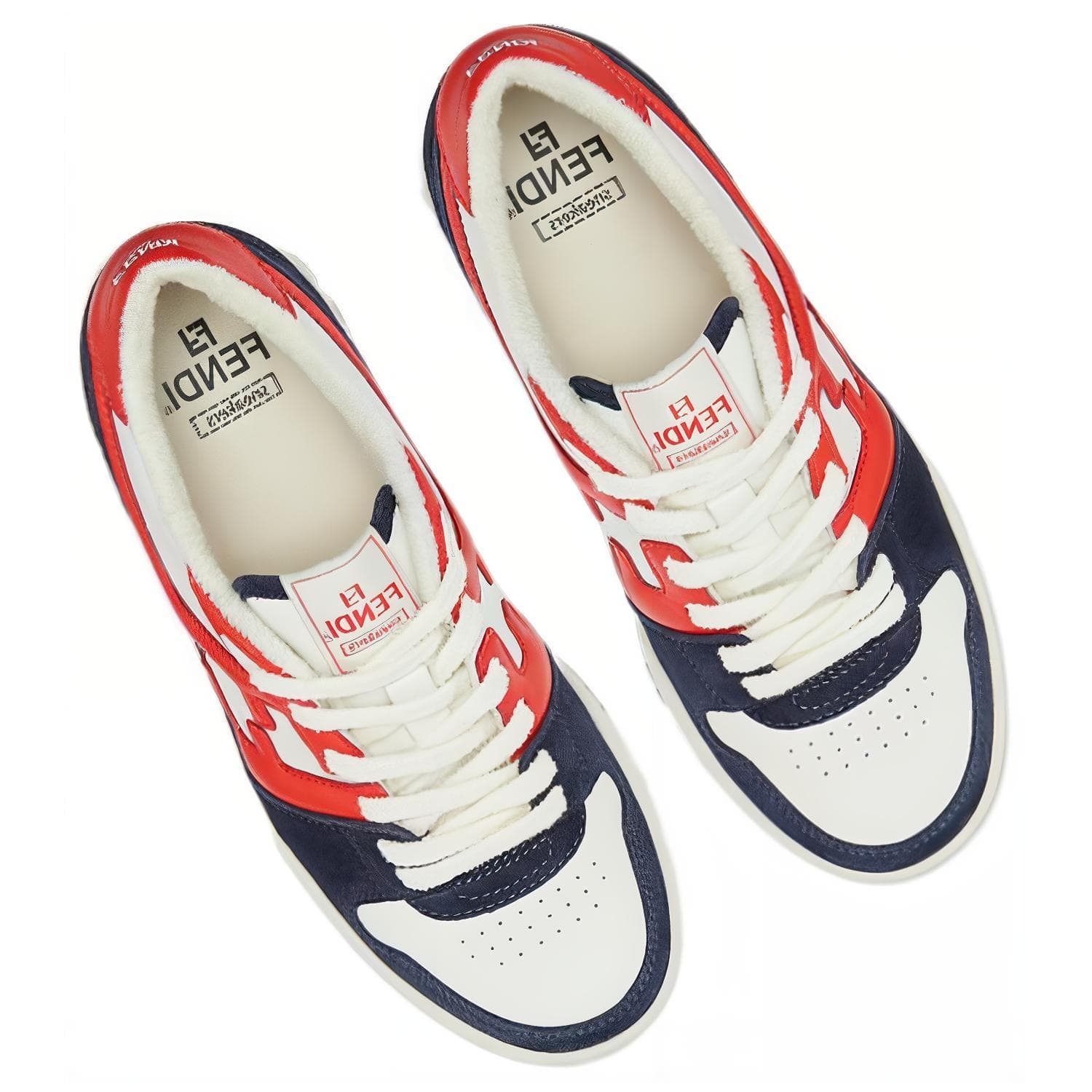 Замшевые низкие кеды FENDI Match, темно-оранжевый