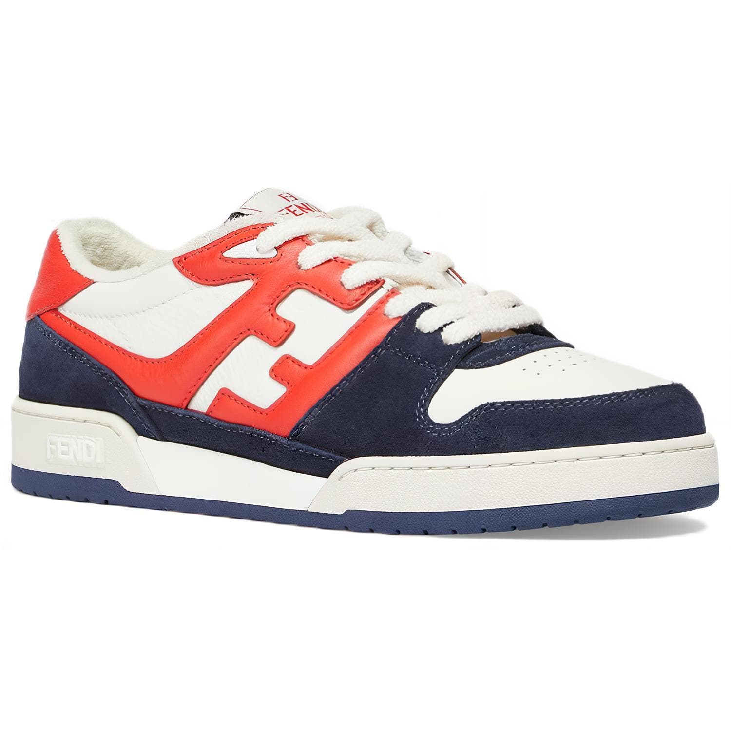 Замшевые низкие кеды FENDI Match, темно-оранжевый