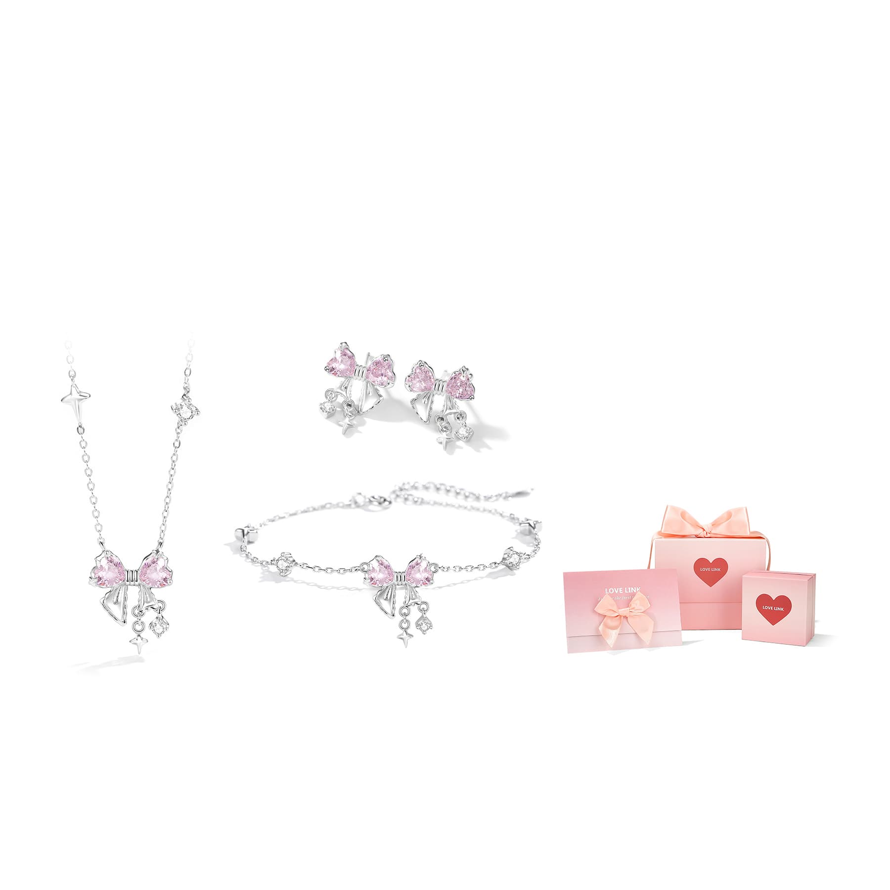 Love Link S925 Серебряные ожерелья женские серебристо-белые