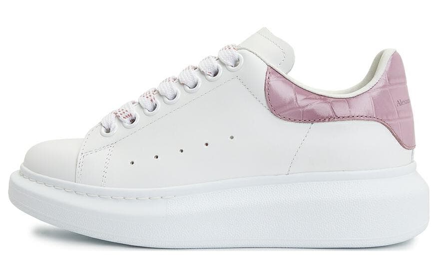 Alexander McQueen Oversized White Pink Croc Women's