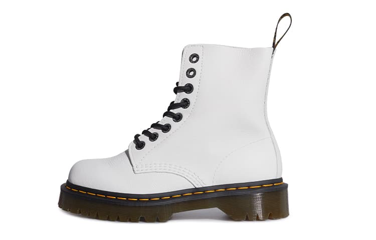 Dr. Martens 1460 Pascal Bex Pisa Leather Lace Up Boots 'White' Women's