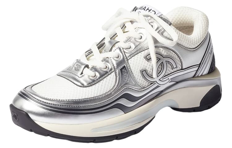 Мужские кроссовки CHANEL CC Logo 'White Silver'