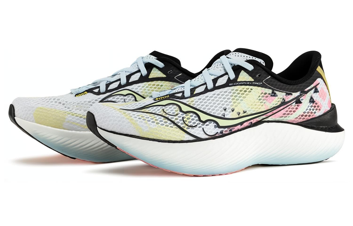 Кроссовки Saucony Endorphin Pro 3 унисекс с низким верхом белый/желтый/розовый
