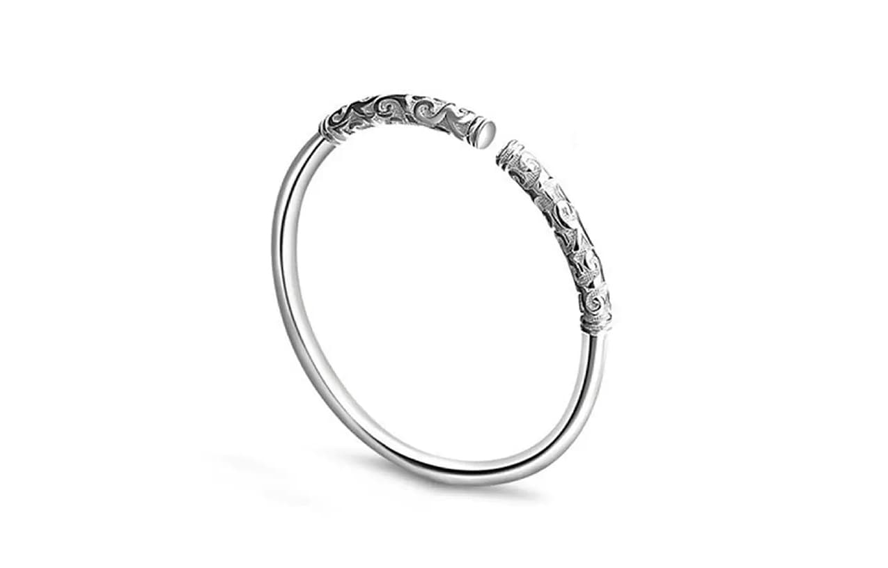 SHARK BABY S999 Тонкий серебряный браслет из стерлингового серебра, украшение на руку, удачи для женщин