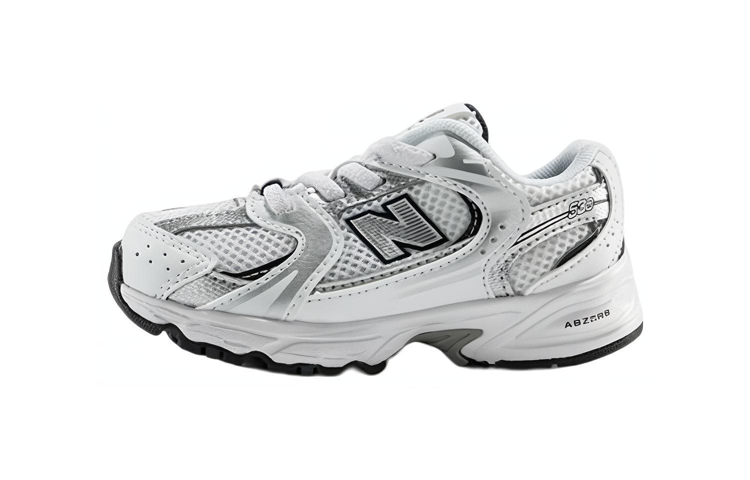 New Balance NB 530 Abrasion Resistant Low top Running Shoes Silver White Infant And Toddler