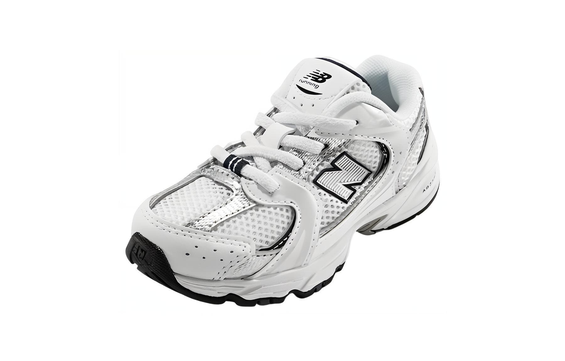 New Balance NB 530 Устойчивые к истиранию низкие кроссовки Серебристо-белые кроссовки для младенцев и малышей