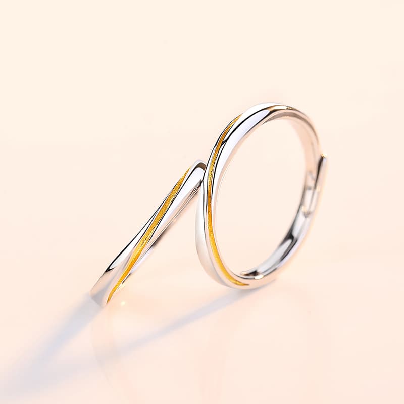 HOLLY RYAN 18-каратное золото, универсальные парные кольца с регулируемым отверстием унисекс