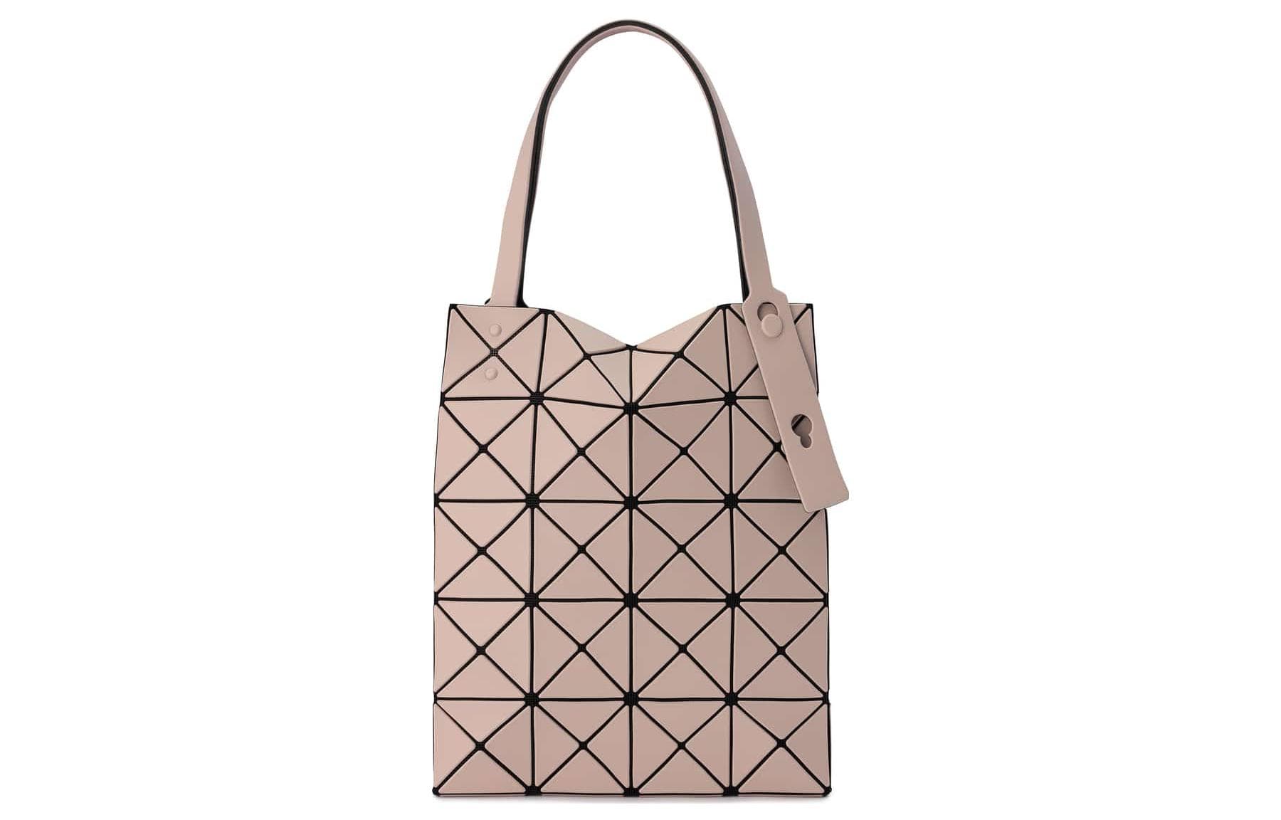 ISSEY MIYAKE Lucent Boxy Nylon Small Square Bag, Tote Bag, Handbag Regular Women's Milk Tea
