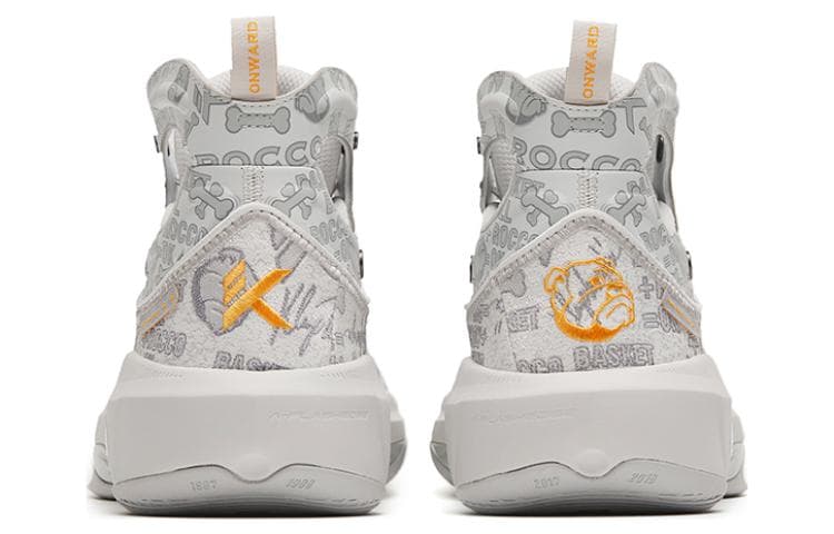 Anta KT8 Амортизирующие противоскользящие и износостойкие баскетбольные кроссовки с высоким берцем Светло-серые