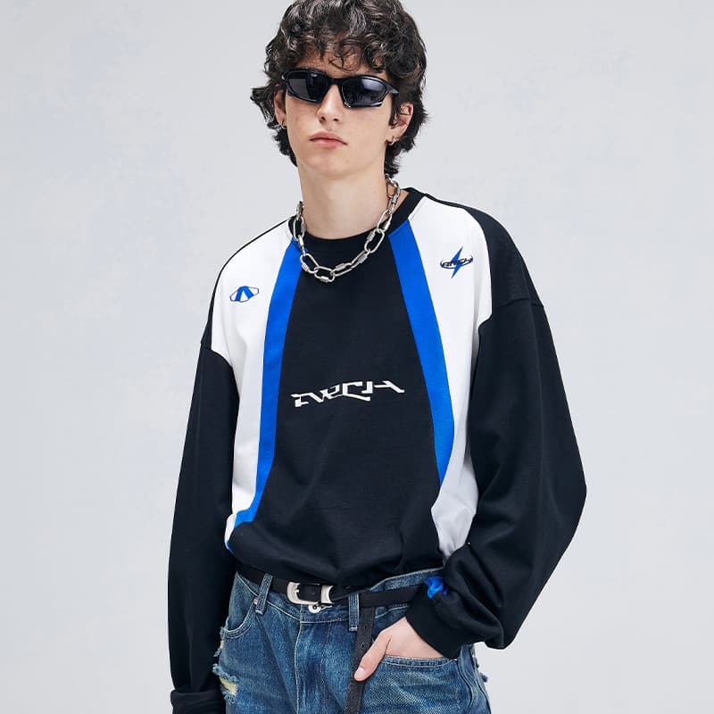 Футболка ROARINGWILD ARCH унисекс, черная, синяя