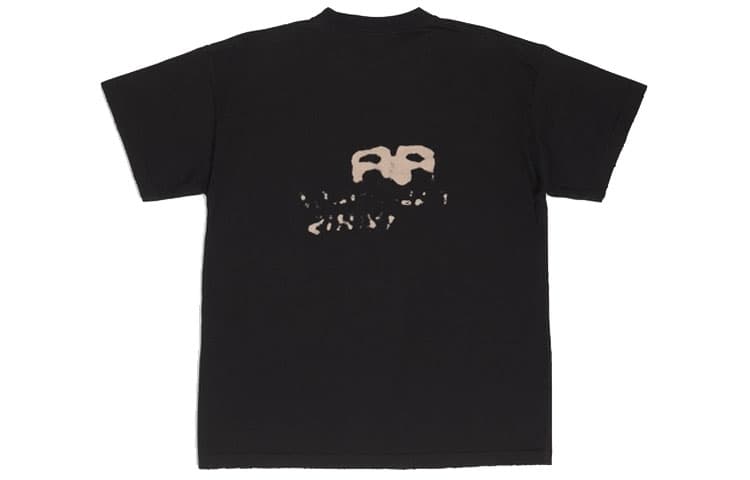 Футболка с круглым вырезом и принтом логотипа Balenciaga Graffiti