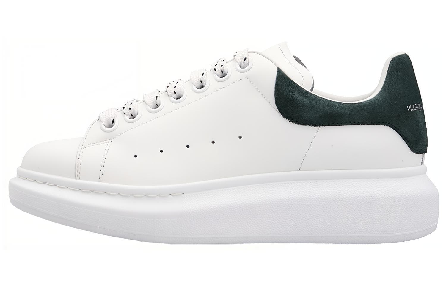 Alexander McQueen Oversized Low Top Sneakers 'White Dark Green' Women's