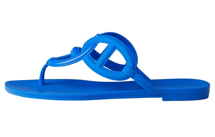 HERMES Egerie Flip Flops Women's Blue
