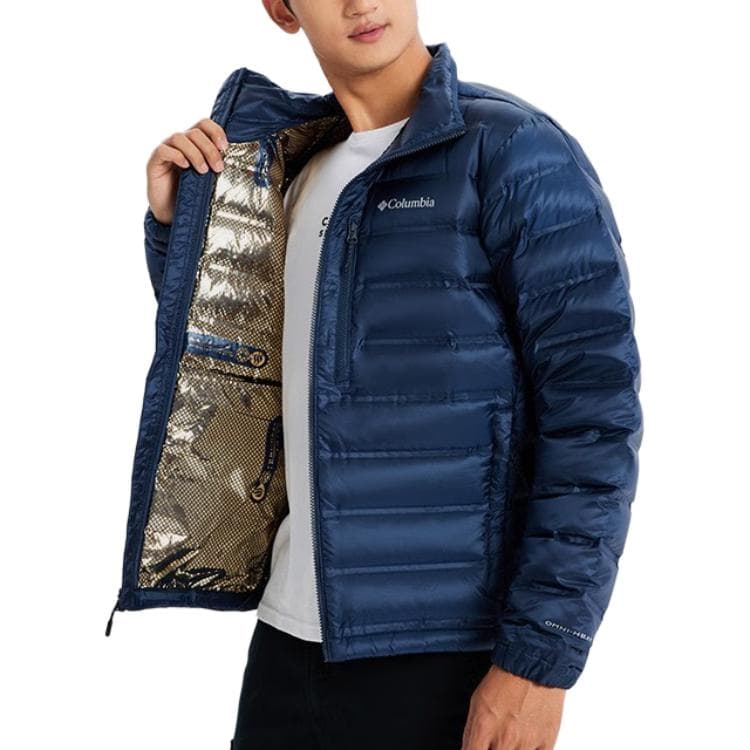 Пуховик Columbia мужской синий