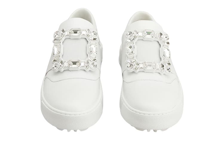 Roger Vivier Низкие стильные туфли для скейтбординга женские белые