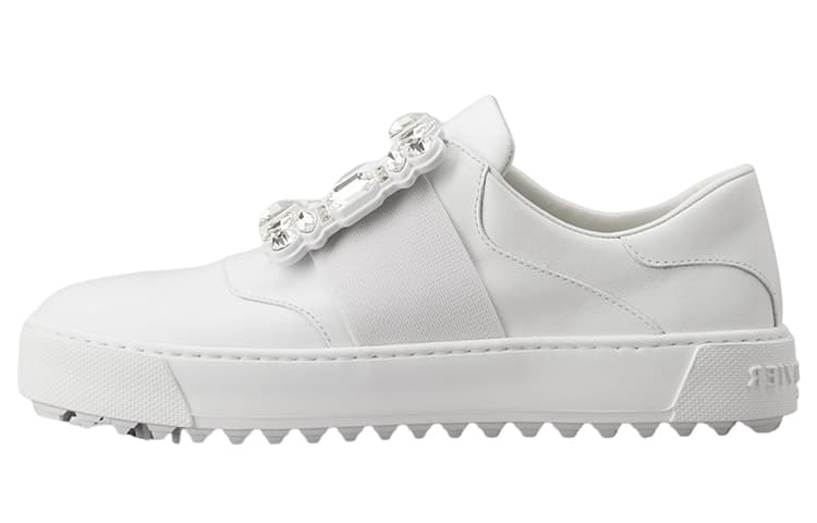 Roger Vivier Low top Stylish Skateboarding Shoes Women's White